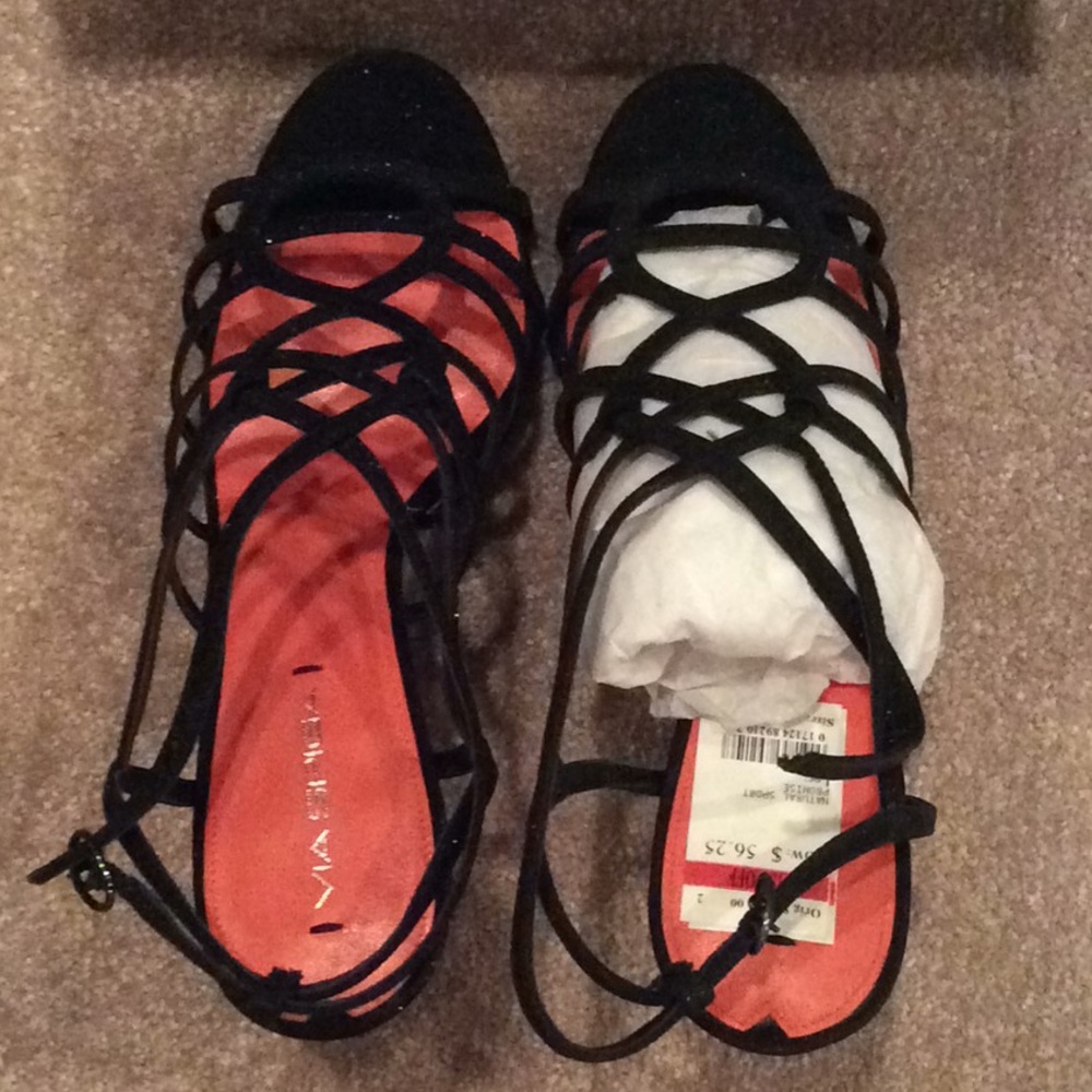 Via Spiga black glitter heels Sandals Fancy nib, 9.5m - Picture 2 of 7